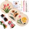 Ultimate Punch Needle Kit for Adults – 3 Beginner-Friendly DIY Embroidery Sets with Tools for Home Decor & Gifts (Floral Designs)